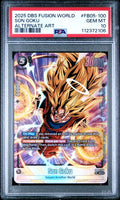 2025 Fusion World Son Goku FB05-100 Alternate Art Foil SR PSA 10