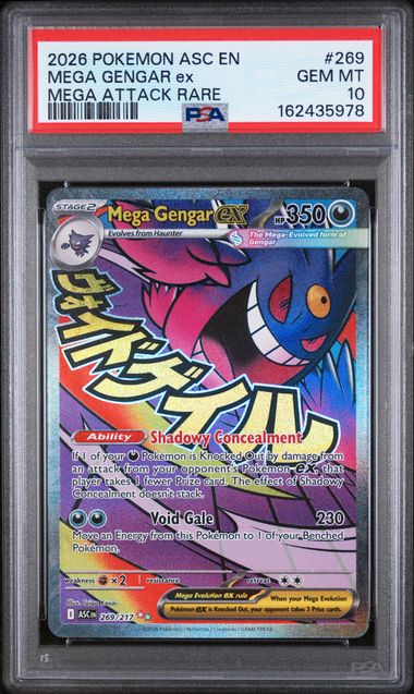 2026 Pokemon Asc En-Ascended Heroes #269 Mega Gengar Ex Mega Attack Rare PSA 10