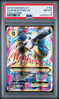 2016 POKEMON XY EVOLUTIONS #102 FA/M BLASTOISE EX EVOLUTIONS PSA 8