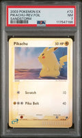 2003 POKEMON EX SANDSTORM #72 PIKACHU-REV.FOIL SANDSTORM PSA 7