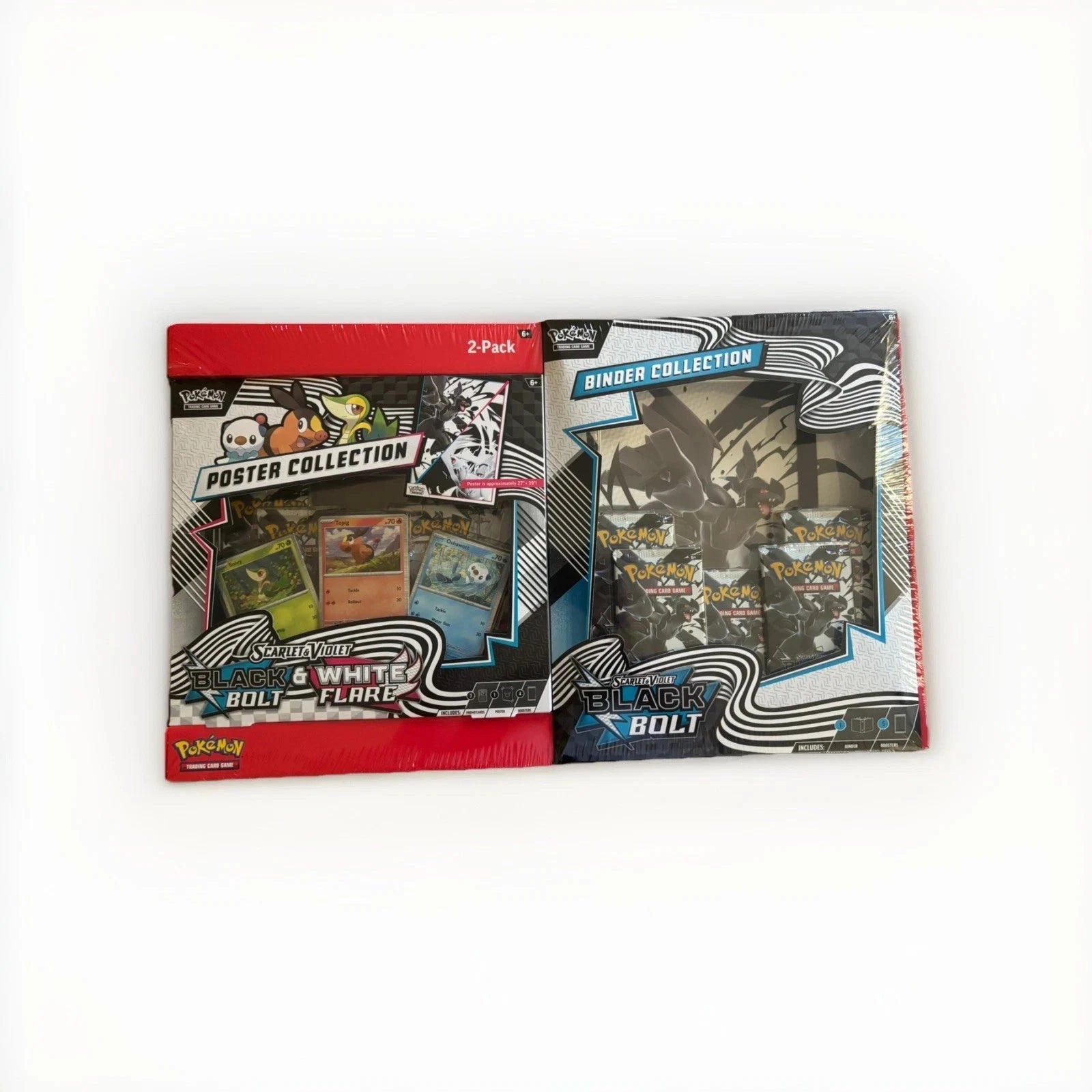 Pokémon Black Bolt Binder Collection + Black Bolt White Flare Poster Collection — Trading Cards