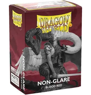 Dragon Shield 100 Count Box Matte Non Glare Blood Red - Dragon Shield Card Sleeves