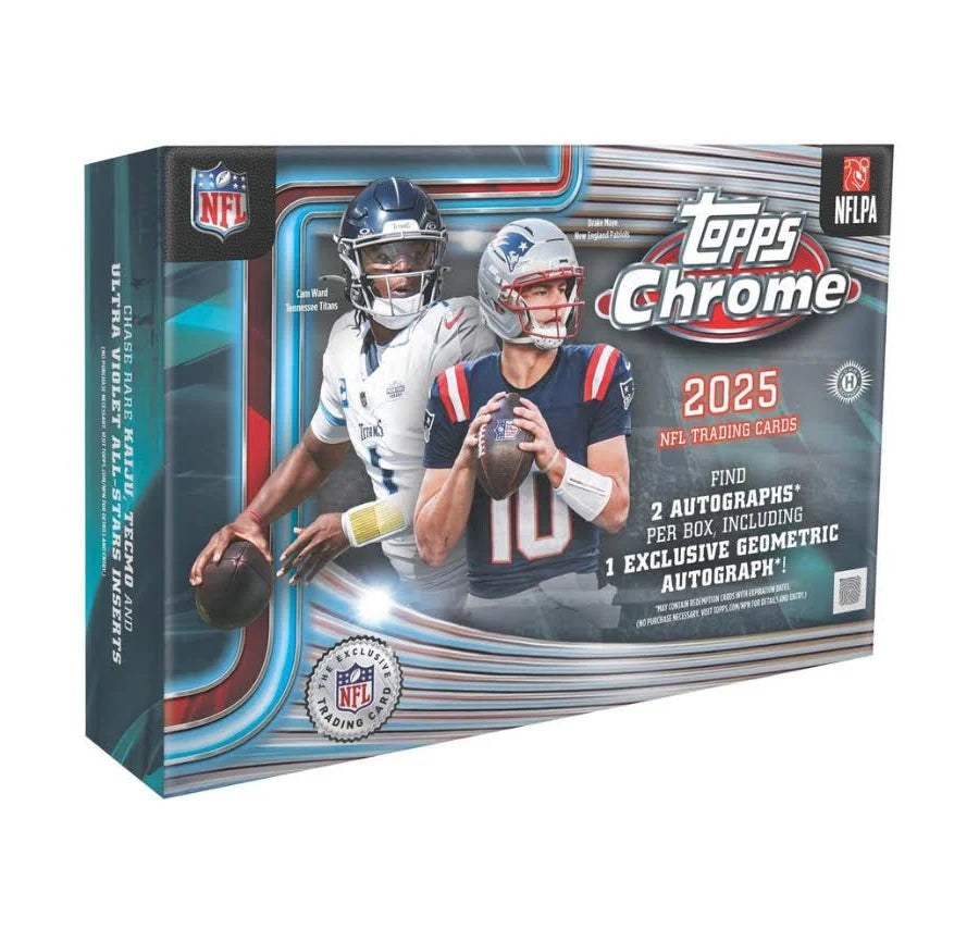 2025 Topps Chrome Football Breaker's Delight Box — Sports Trading Cards