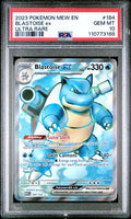 2023 POKEMON MEW EN-151 #184 BLASTOISE ex ULTRA RARE PSA 10
