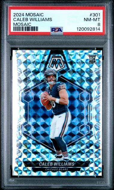 2024 PANINI MOSAIC #301 CALEB WILLIAMS MOSAIC - PSA 8 — Sports Trading Cards