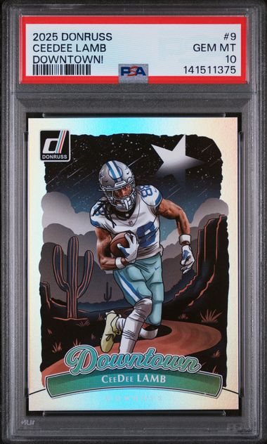 2025 PANINI DONRUSS DOWNTOWN #9 CEEDEE LAMB PSA 10