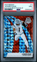2024 PANINI MOSAIC ELEVATE #11 Ja'MARR CHASE ELEVATE REACTIVE BLUE /99 - PSA 9 — Sports Trading Cards