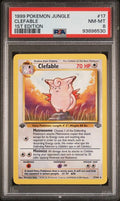 1999 POKEMON JUNGLE #17 CLEFABLE 1ST EDITION PSA 8