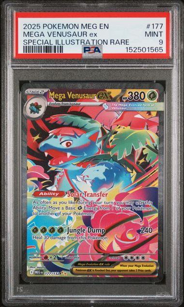 2025 Pokemon Mega Evolution Special Illustration Rare Mega Venusaur Ex #177 PSA 9