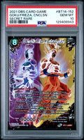 2021 DRAGON BALL SUPER CARD GAME SERIES 14 CROSS SPIRITS #BT14-152 GOKU/FRIEZA, CNCLSN SECRET RARE PSA 10