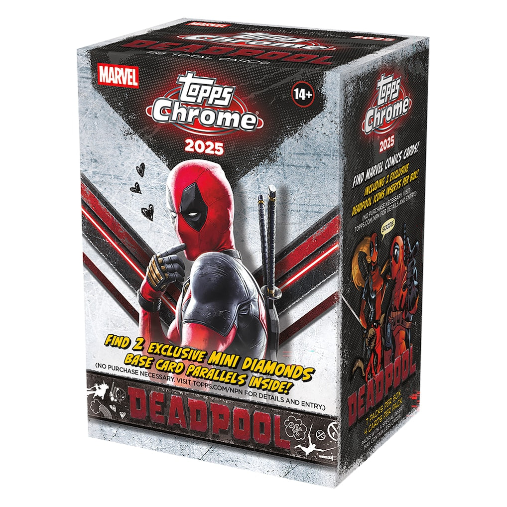 2025 Topps Deadpool Chrome Factory Sealed Value Box — Trading Cards