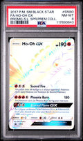 2017 POKEMON SM BLACK STAR PROMO #SM80 FA/HO-OH GX PROMO-S.L. SPR.PREM.COLL. PSA 8