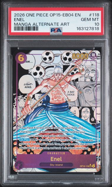 Enel OP15-118 Manga PSA 10 certification 163127818 front
