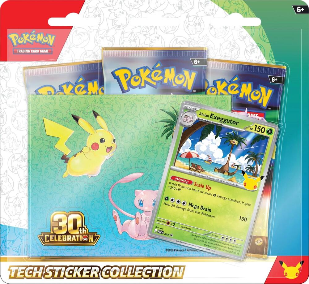 Pokemon 30th Celebration Tech Sticker Collection [Promo May Vary] - ME: 30th Celebration (30C)