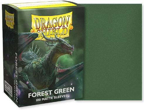 Dragon Shield 100 Count Box Matte Non Glare Forest Green - Dragon Shield Card Sleeves — Supplies