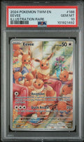 2024 POKEMON TWM EN-TWILIGHT MASQUERADE #188 EEVEE ILLUSTRATION RARE PSA 10