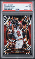 2025 PANINI SELECT #37 EMEKA EGBUKA ZEBRA SHOCK PSA 10