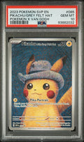 2023 POKEMON SVP EN-SV BLACK STAR PROMO #085 PIKACHU/GREY FELT HAT POKEMON X VAN GOGH PSA 10