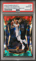 2020 PANINI SELECT #189 TYRESE HALIBURTON RED/WHITE/GREEN CRKD.ICE PSA 10 — Sports Trading Cards
