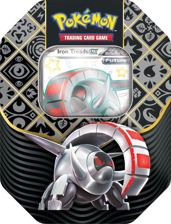 Paldean Fates International Tin [Iron Treads ex] - SV: Paldean Fates (PAF) — Trading Cards