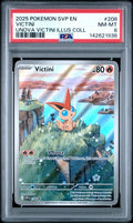 2025 POKEMON SVP EN-SV BLACK STAR PROMO #208 VICTINI UNOVA VICTINI ILLUS COLL PSA 8