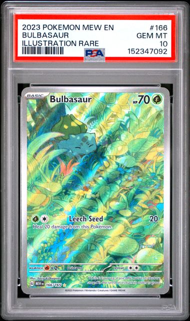 2023 Pokemon Scarlet & Violet 151 IR Bulbasaur #166 PSA 10 GEM MINT
