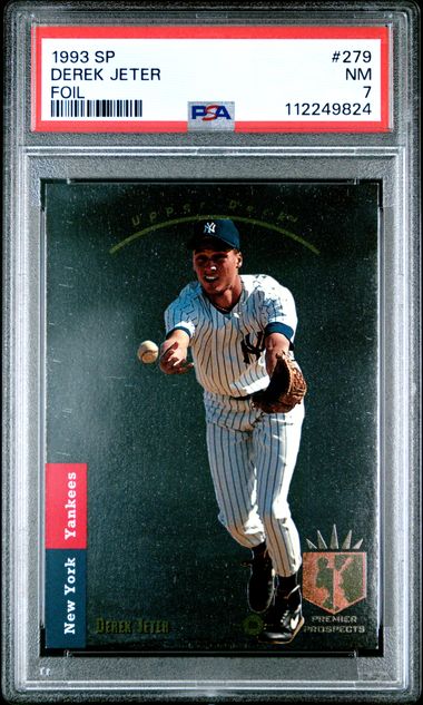 1993 SP #279 DEREK JETER FOIL PSA 7 — Sports Trading Cards