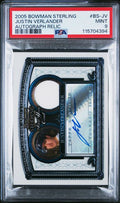 2005 BOWMAN STERLING #BS-JV JUSTIN VERLANDER AUTOGRAPH RELIC PSA 9