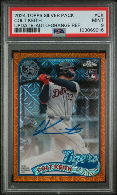 2024 TOPPS SILVER PACK 1989 CHROME PROMO #CK COLT KEITH UPDATE-AUTO-ORANGE REF PSA 9 — Sports Trading Cards