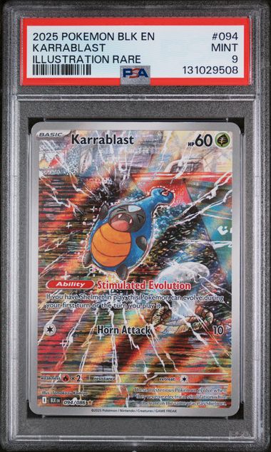 2025 Pokémon Karrablast Scarlet & Violet Black Bolt #094 PSA 9
