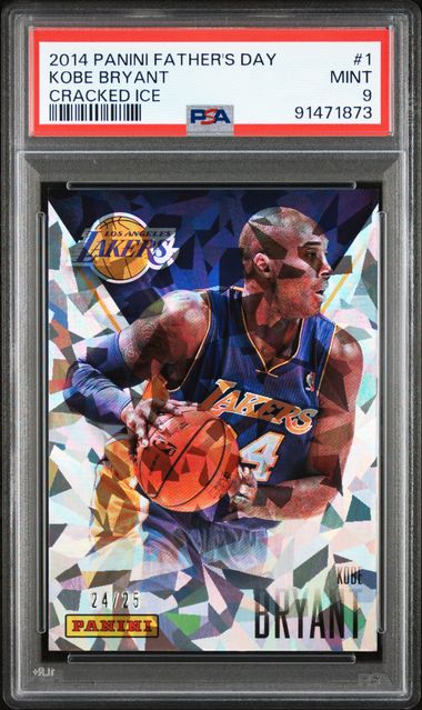 2014 PANINI FATHER'S DAY #1 KOBE BRYANT CRACKED ICE PSA 9 — Sports Trading Cards