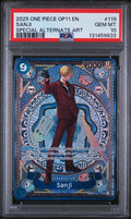 2025 One Piece OP11 En Special Alternate Art #119 Sanji PSA 10