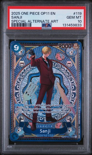 2025 One Piece OP11 En Special Alternate Art #119 Sanji PSA 10
