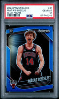 2024 PANINI PRIZM BLACK #41 MATAS BUZELIS BLUE PRIZM PSA 10
