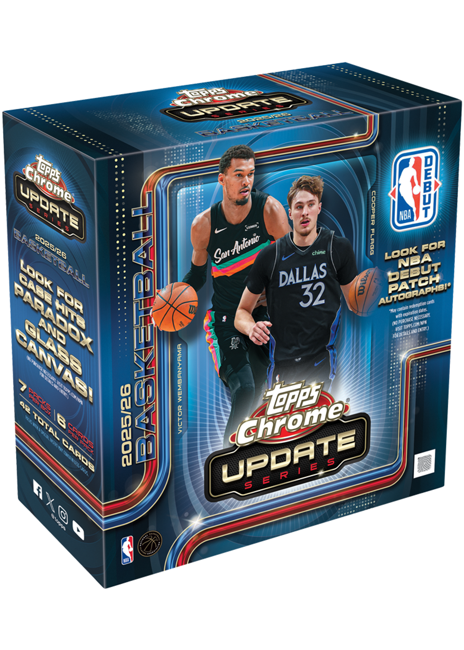2025-26 Topps Chrome Update Series Basketball Mega Box