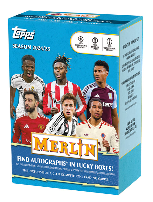 2024/25 Topps Merlin UEFA Club Competitions Value Box — Sports Trading Cards
