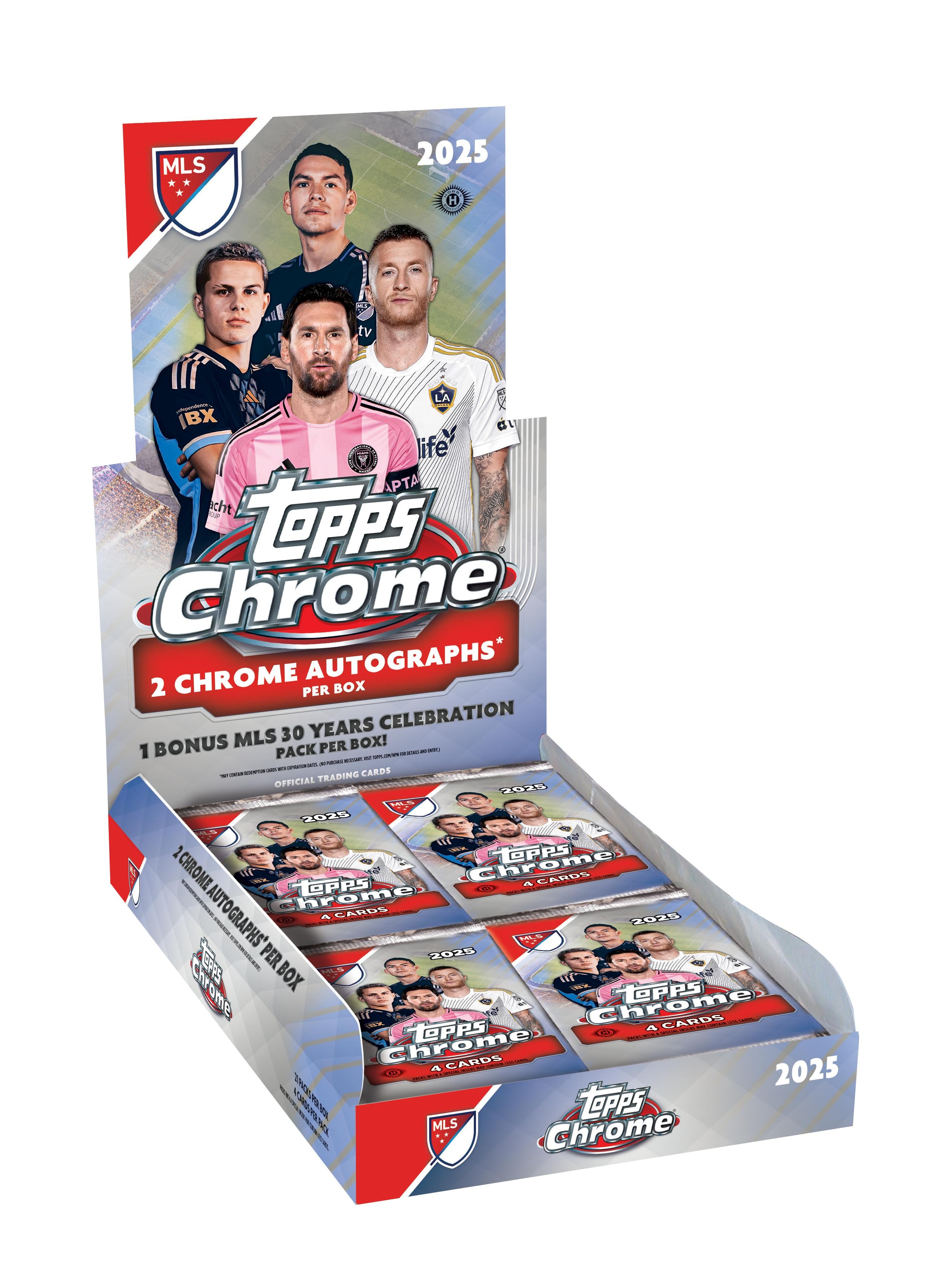 2025 Topps MLS Major League Soccer Chrome Hobby Box — Sports Trading Cards