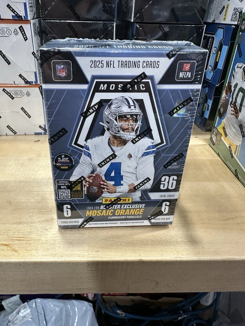 2025 Panini Mosaic Football Trading Cards Blaster Box — Sports Trading Cards