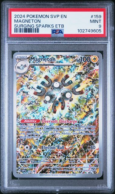 2024 Pokemon Surging Sparks Black Star Promo #159 Magneton PSA 9