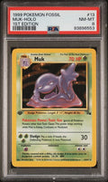 1999 POKEMON FOSSIL #13 MUK-HOLO 1ST EDITION PSA 8