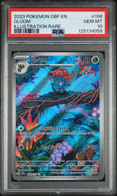2023 Pokemon Obf En-Obsidian Flames #198 Gloom Illustration Rare PSA 10
