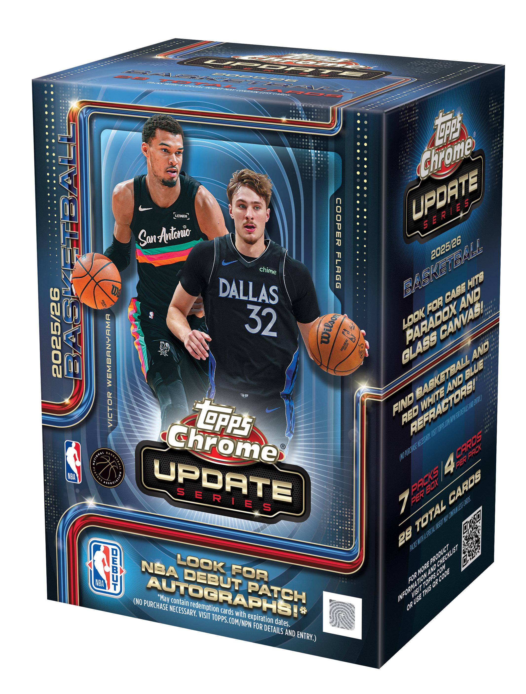 2025-26 Topps Chrome Update Series Basketball Blaster Box