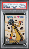 2025 ONE PIECE X BASKIN ROBBINS ONE PIECE CAMPAIGN COLLECTION CARDS BROOK PSA 10