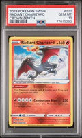 2023 POKEMON SWORD AND SHIELD CROWN ZENITH 020 RADIANT CHARIZARD PSA 10