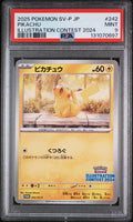 2025 POKEMON JAPANESE SV-P PROMO #242 PIKACHU ILLUSTRATION CONTEST 2024 PSA 9