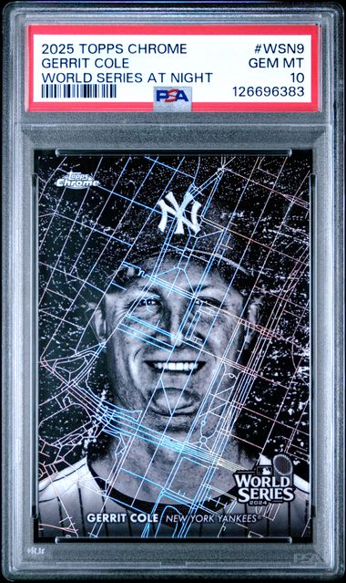 2025 Topps Chrome Gerrit Cole World Series at Night WSN-9 PSA 10