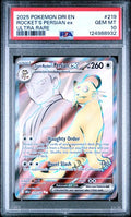 2025 POKEMON DRI EN-DESTINED RIVALS #219 ROCKET'S PERSIAN ex ULTRA RARE PSA 10