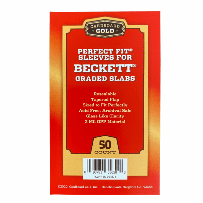 Cardboard Gold Perfect Fit Beckett Sleeves — Supplies