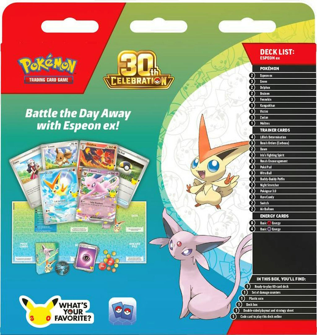 Espeon ex Battle Deck back and contents