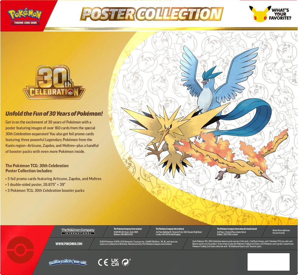 Pokemon 30th Celebration Poster Collection - ME: 30th Celebration (30C)